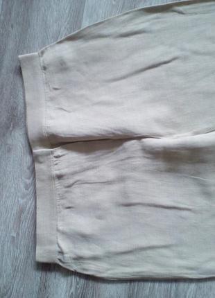 Шикарные нюдовые летние брюки  лен, вискоза3 фото