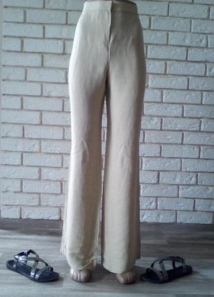 Шикарные нюдовые летние брюки  лен, вискоза7 фото