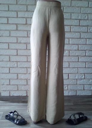 Шикарные нюдовые летние брюки  лен, вискоза9 фото