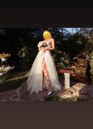 Свадебное платье кружево премиум berta4 фото
