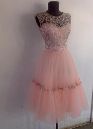 Роскошное коктейльное платье на выпускной,свадьбу10 фото