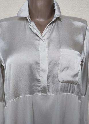 Преміум шовкова сорочка в стилі оверсайз transit par suth/5434/3 фото