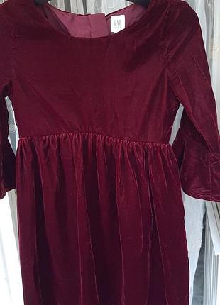 Плаття нарядне оксамитове gap