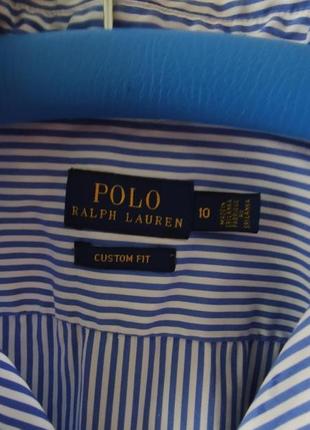 Polo ralph lauren сорочка рубашка женская полосатая с длинным рукавом4 фото