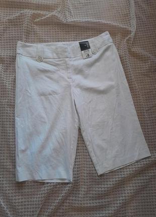 Льняные белые шорты укороченные брюки бриджи george2 фото