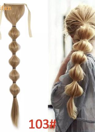 Коса / косичка понитейл ponytail на завязках из искусственных волос4 фото