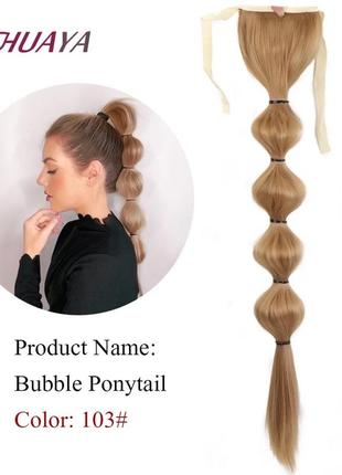 Коса / косичка понитейл ponytail на завязках из искусственных волос5 фото