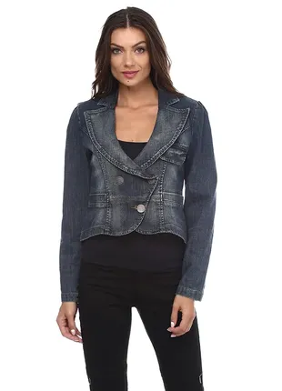 Стильная куртка (жакет) джинсовая. размер - м-л1 фото