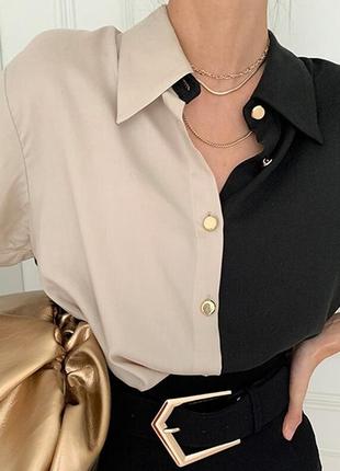 Женская двухцветная блуза2 фото