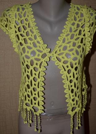 Желтое кружевное балеро