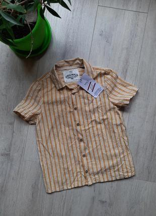 Рубашка мальчик marks &amp; spencer 5-6 лет новая1 фото