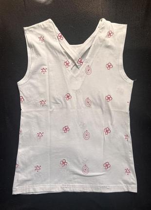 Винтажная футболка майка вышивка с вышивкой américain vintage