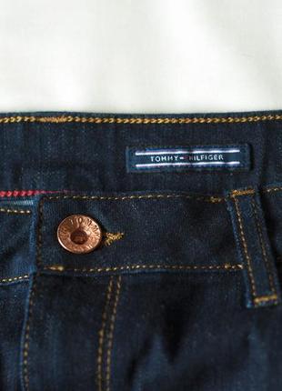 Темно синяя джинсовая юбка мини женская tommy hilfiger, размер s4 фото