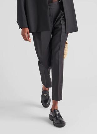 Брюки prada из костюмной ткани укороченные зауженные 6