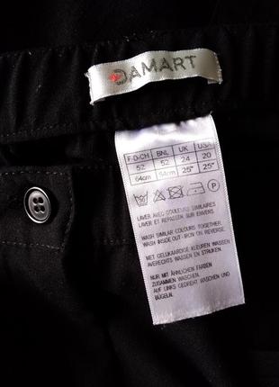 Р 24 / 58-60 большие офисные нарядные черные штаны брюки стрейчевые батал с утяжкой damart7 фото