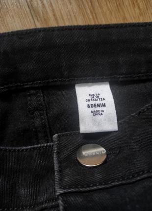 Короткая джинсовая стрейчевая мини юбка5 фото