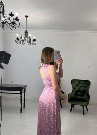 Zara сатинова сукня в горох, м9 фото