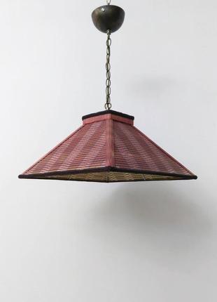 Люстра абажур світильник підвіс із бамбука1 фото