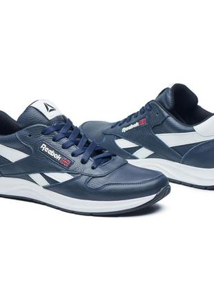 Чоловічі кросівки reebok stalker з натуральної шкіри, сині