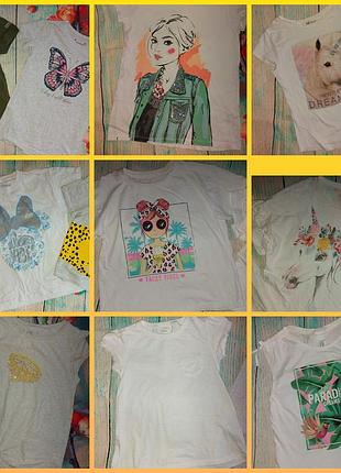 Футболки хлопок next, m&s,george на 9-10лет