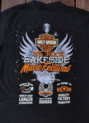 Фестивальна футболка з логотипом harley davidson lakeside music festival 2022