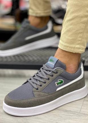 Мужские кроссовки lacoste joggeur silver