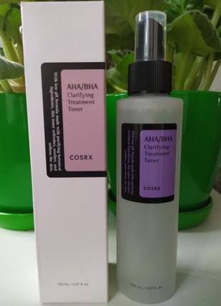 Cosrx aha/bha clarifying treatment toner тонер для проблемної шкіри обличчя