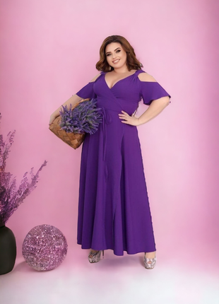 Длинное платье 05886,49 фиолетовый цвет3 фото