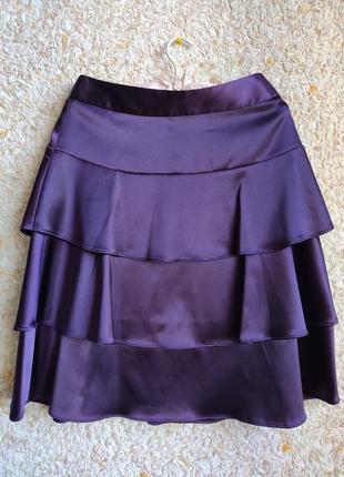 Шелковая юбка женская с рюшами next1 фото