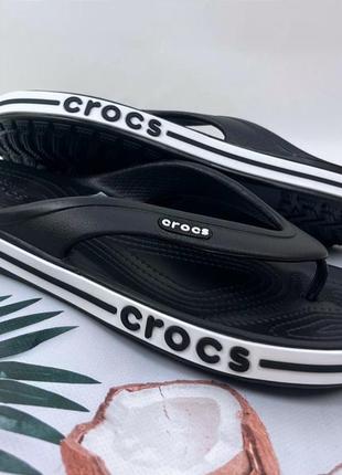 Вьетнамки crocs bayaband flip original black унисекс