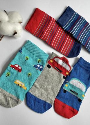 Шкарпетки різнокольорові з автівками