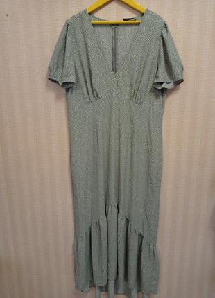 Повітряна легенька сукня в горошок, 50-521 фото