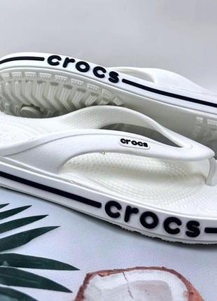 Вьетнамки crocs bayaband flip original white унисекс