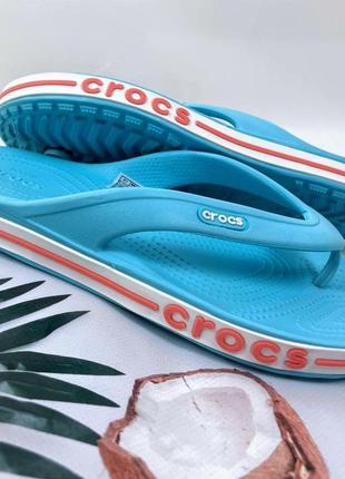 Вєтнамки crocs bayaband flip ice blue/melon original