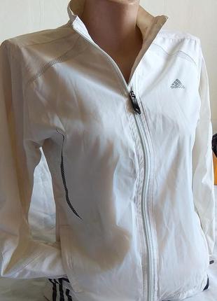 Крутая ветровка куртка мастерка олимпийка белая adidas1 фото