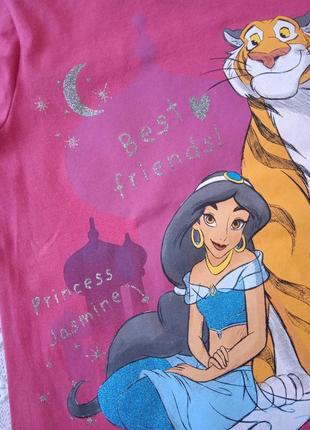 Летний комплект для девочки футболка с принцессой юбочка из хлопка набор юбка юбка4 фото