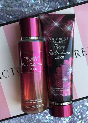 Набор подарочный victoria’s secret luxe pure seduction мист лосьон спрей мыст виктория сикрет