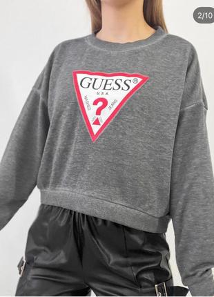 Серый свитшот guess