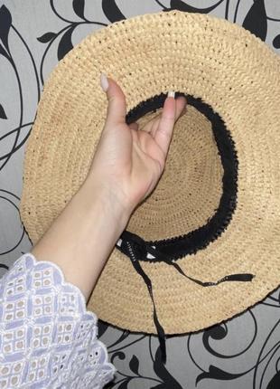 Соломенная шляпа с полями соломенная шляпа с полями шляпа из натуральной соммы шляпа с черным ободком seafolly италия3 фото