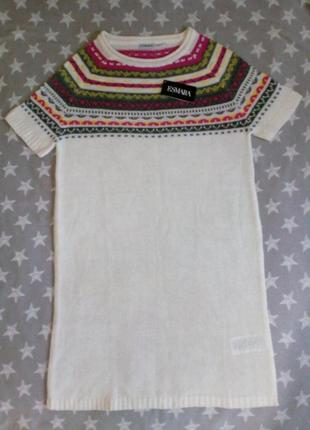 Красивое вязаное платье туника с орнаментом esmara германия3 фото