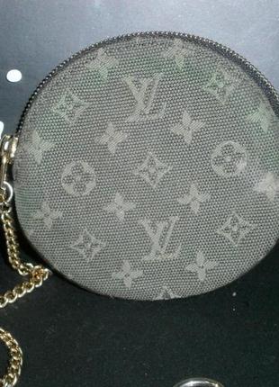 Louis vuitton green denim coin purse оригінал +