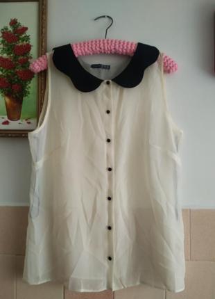 Кофточка нежная с воротничком большой размер р 20