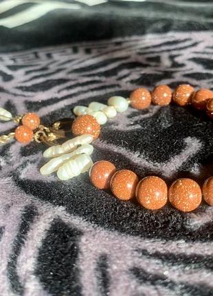 Гарнітур з натурального каміння 🧿🪭🎀🛍️