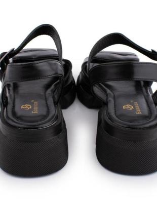 Стильные черные босоножки сандалии на платформе толстой тракторной подошве массивные модные5 фото