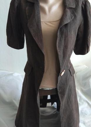 Круте дизайнерське лляне плаття, літнє пальто, плащ. sultanna frantsuzova3 фото