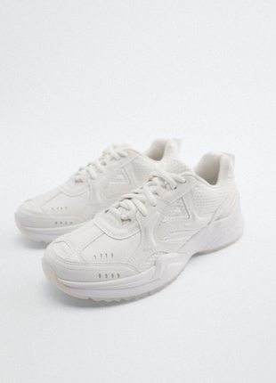 Легкі білі кросівки zara 40-41