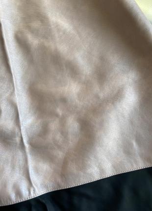 Актуальная короткая юбочка юбка кожзам 💙💛 сток4 фото
