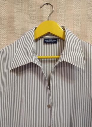 Базова блуза, сорочка в смужку, р48-50 (1)2 фото