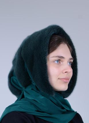 Женский платок из настоящего меха норки2 фото