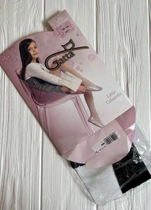 Чорні дитячі капронові колготки gatta для дівчинки розмір 128-134 см